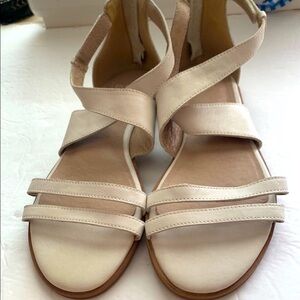 Eileen Fisher Strappy Sandals with Back Zipper